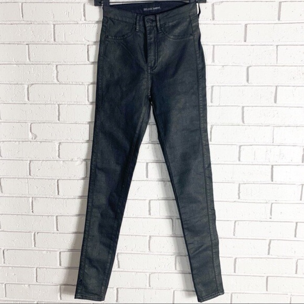 Free People Zee Gee Why Black Biker Jeans Moto Edgy Y2K Street Style NWT Size 27